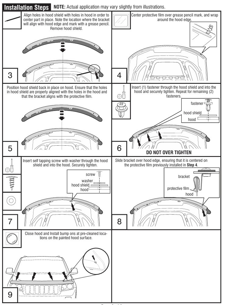BugFlector Hood Protector Bug Shield Deflector for 2011-2022 Jeep Grand Cherokee