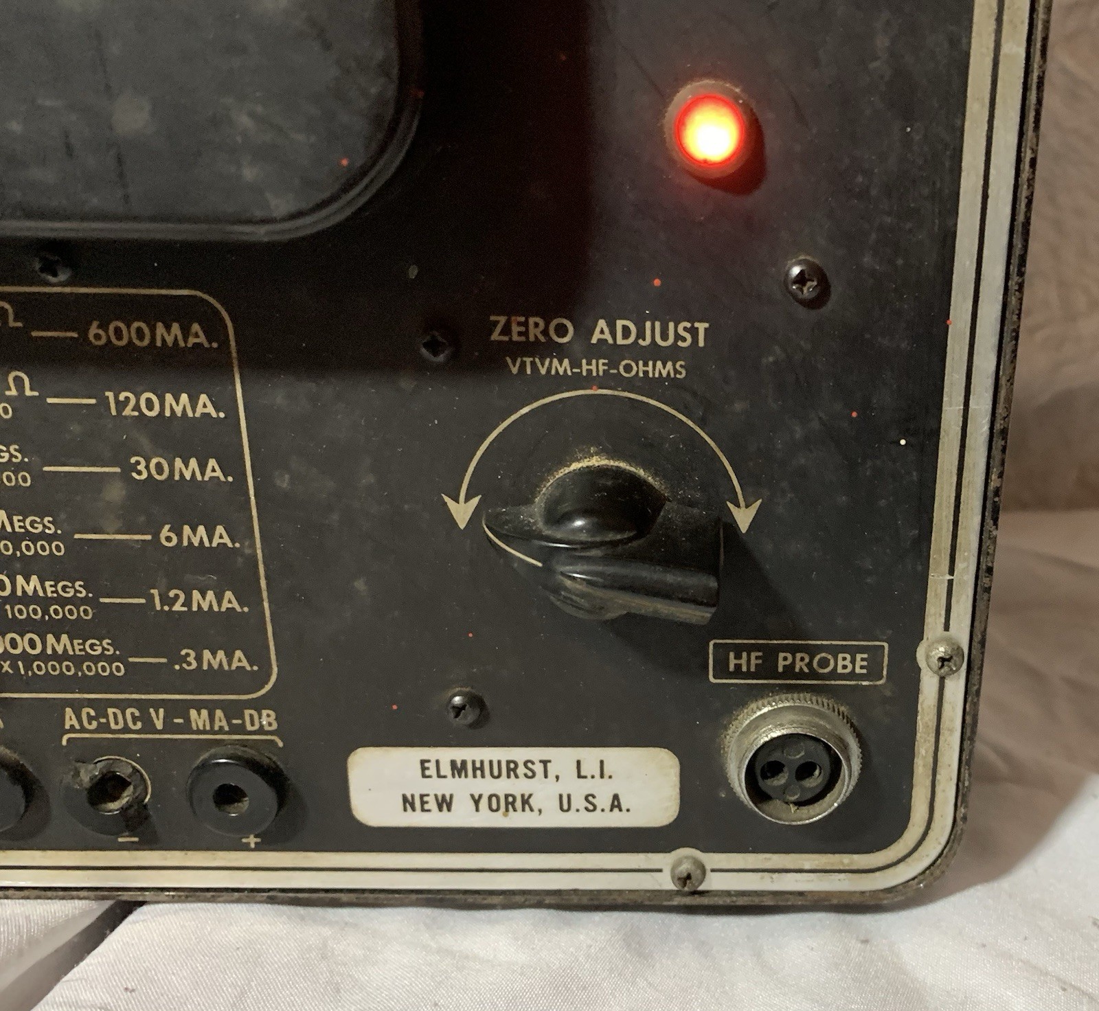 1955 Vintage Precision Apparatus Vacuum Tube Multi- Range Tester Series EV-10A 