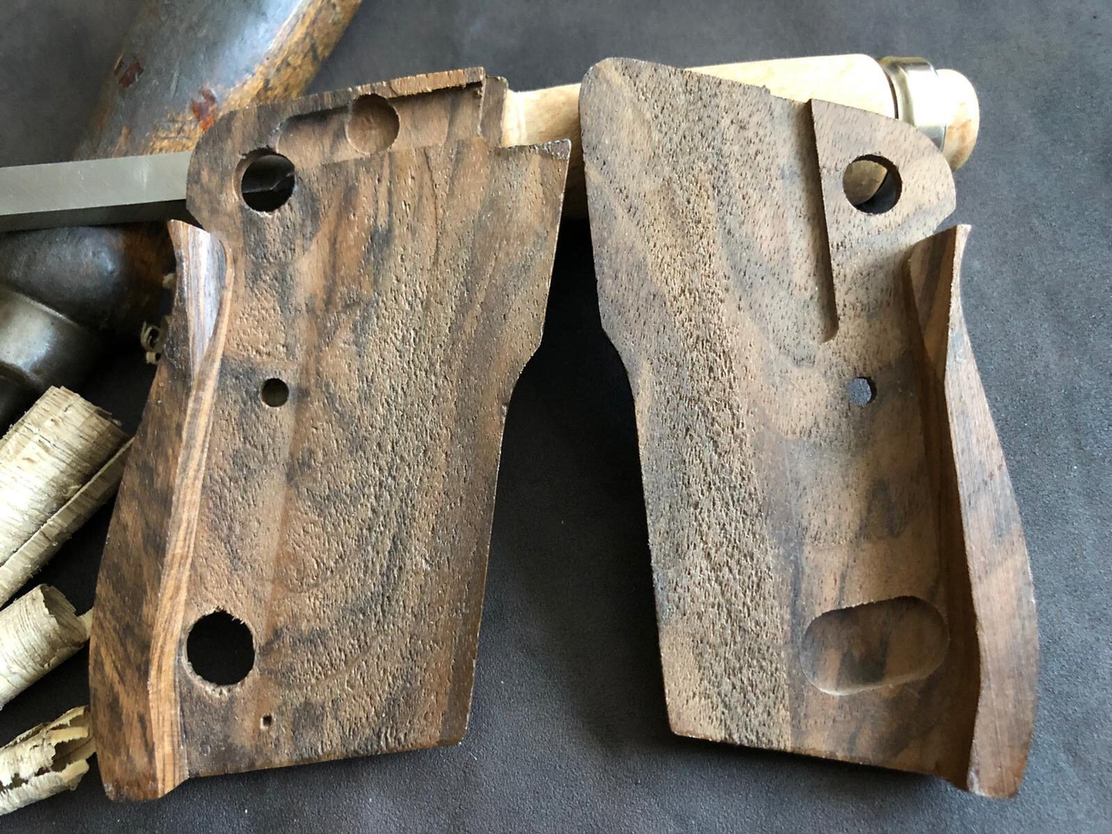 Beretta Model 1951 Turkish Walnut Wood Grips. Floral. Fits The Tariq. US Selller