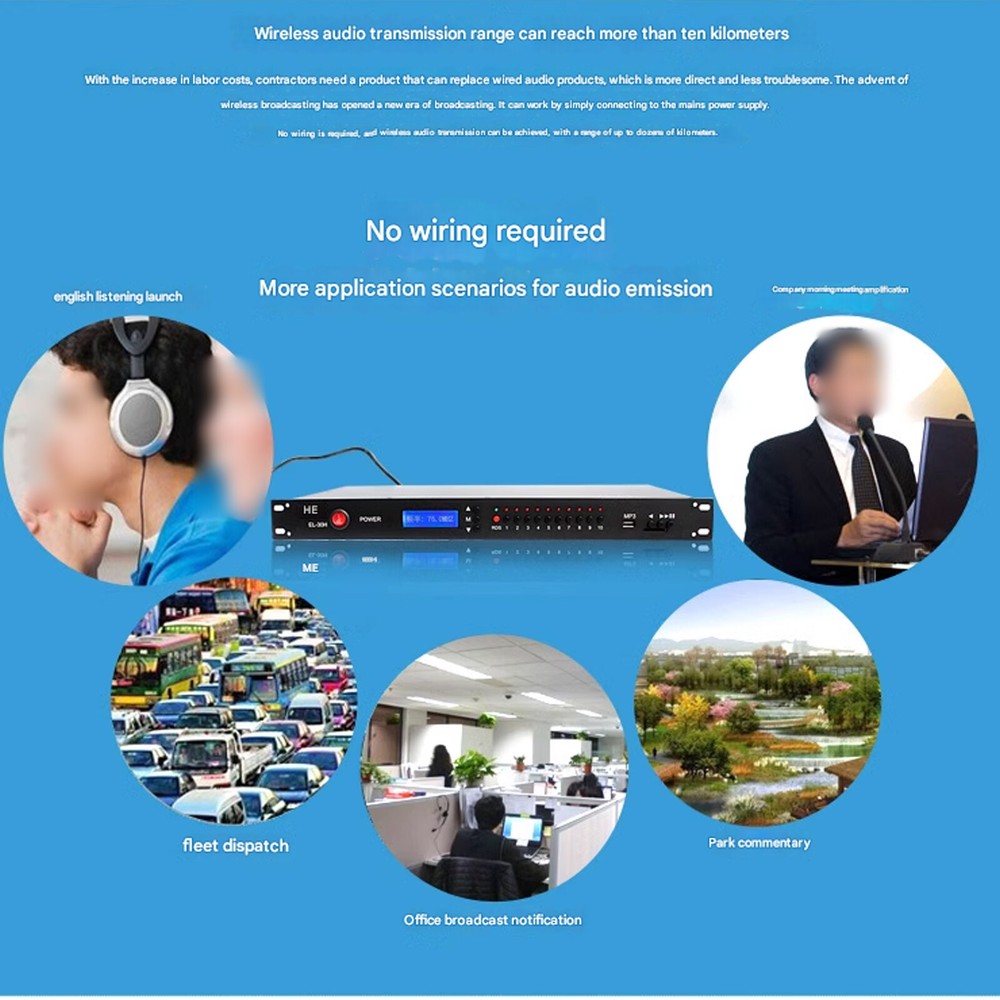 ELE EL-30H FM Broadcast Transmitter FM Transmitter with RDS and Power Amp Modugq