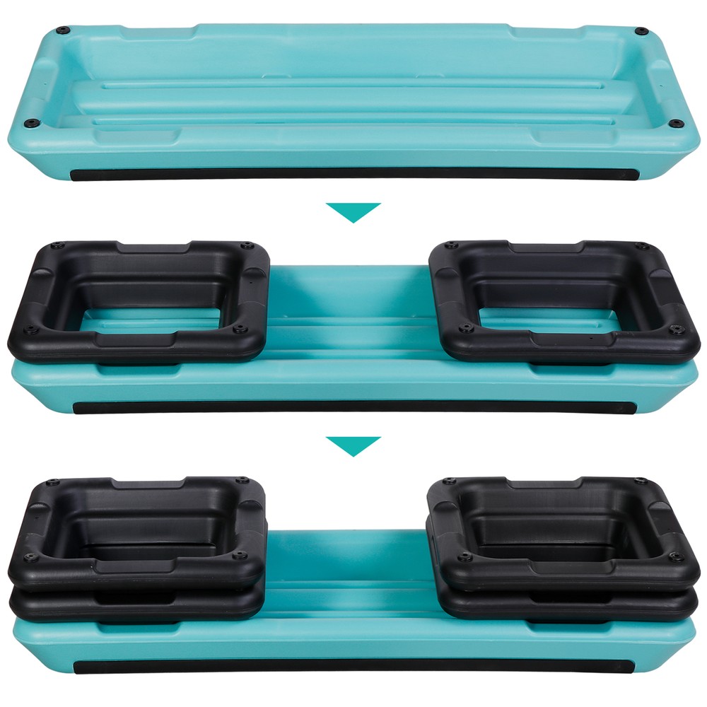 43" Training Exercise Aerobic Stepper Step Platform Workout w/Risers 4"- 6"- 8"