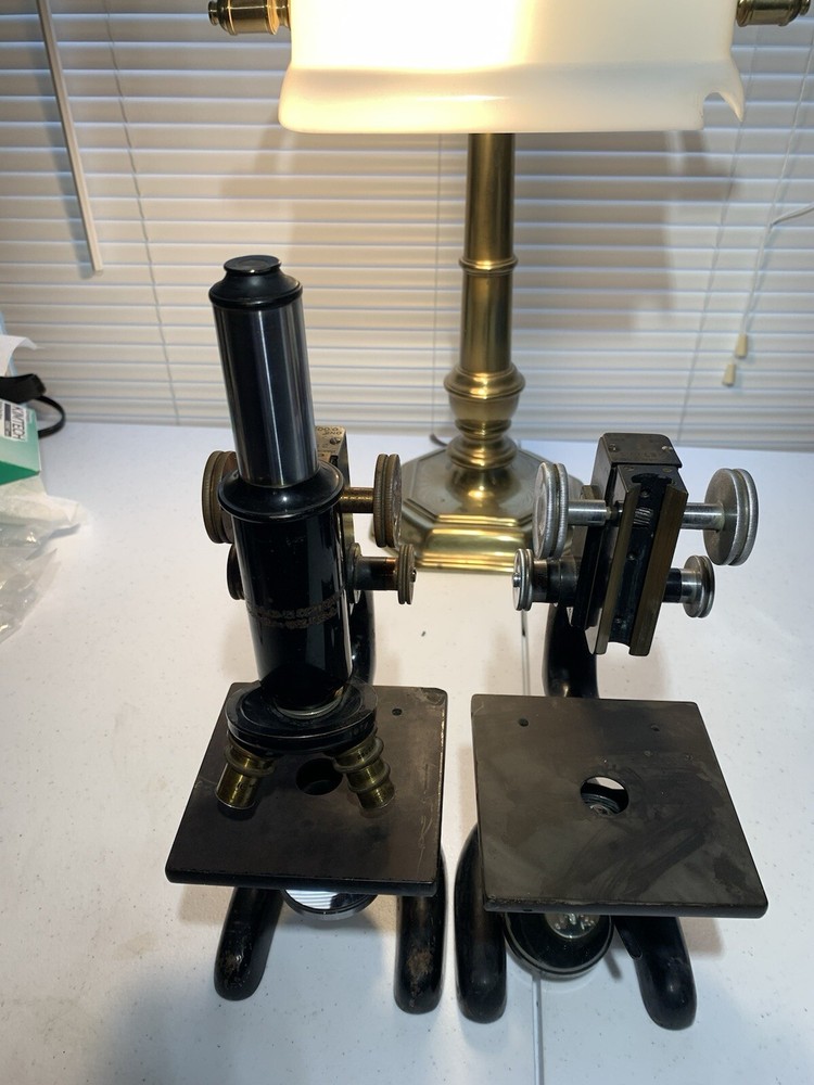 Two Bausch and Lomb Antique Microscopes