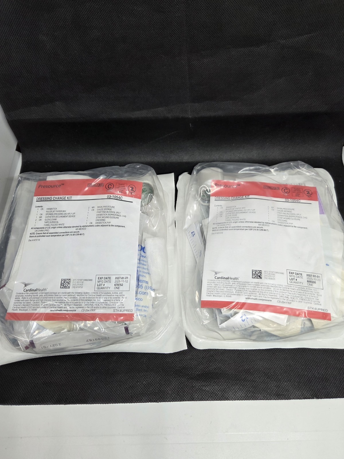 Lot of 2 Sealed Cardinal Health Presource Dressing Change Kit 03 1054C
