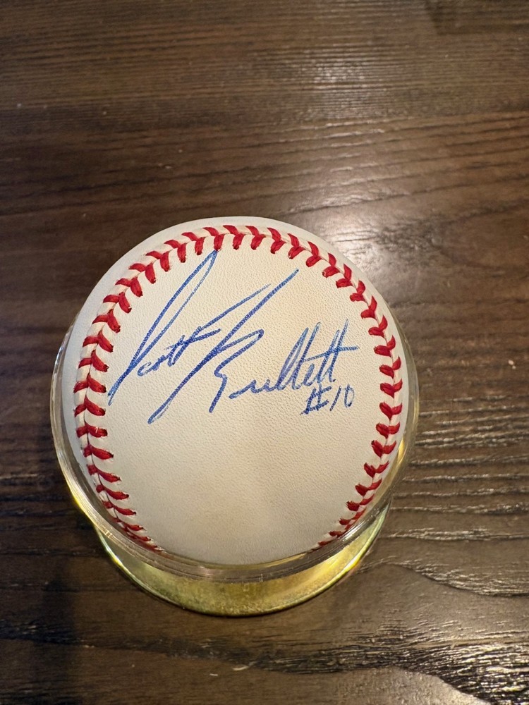 SCOTT     BULLETT     CUBS       SIGNED     BASEBALL
