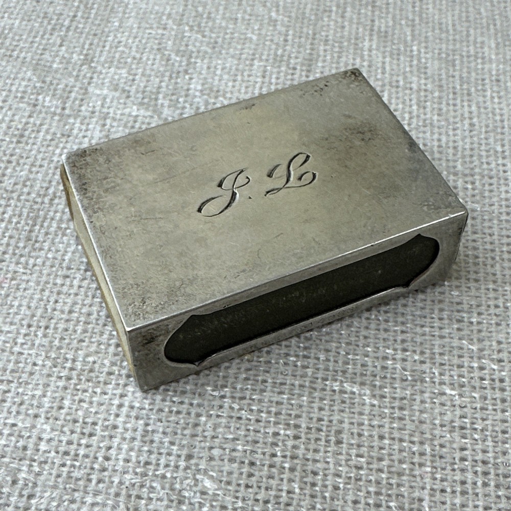 STERLING SILVER MATCHBOX MATCH BOX SAFE HOLDER C