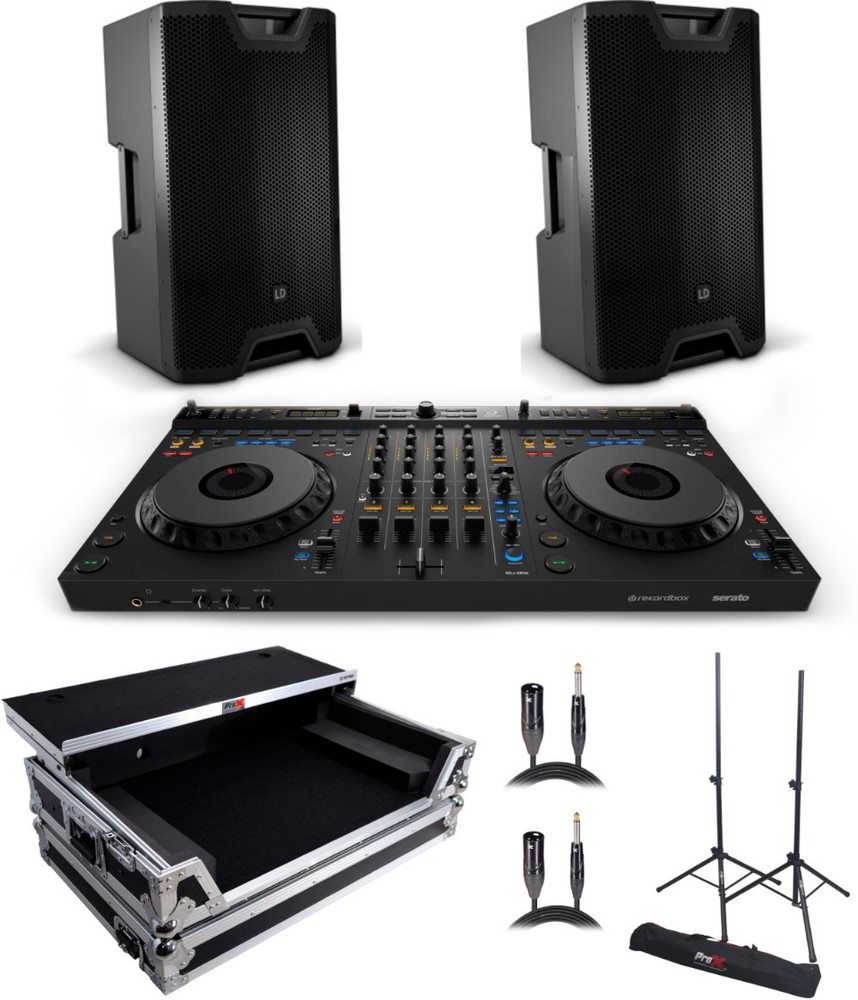 DDJ-GRV6 Controller bundle w/ Flight Style Road Case, Speaker,Cable,Tripod Stand