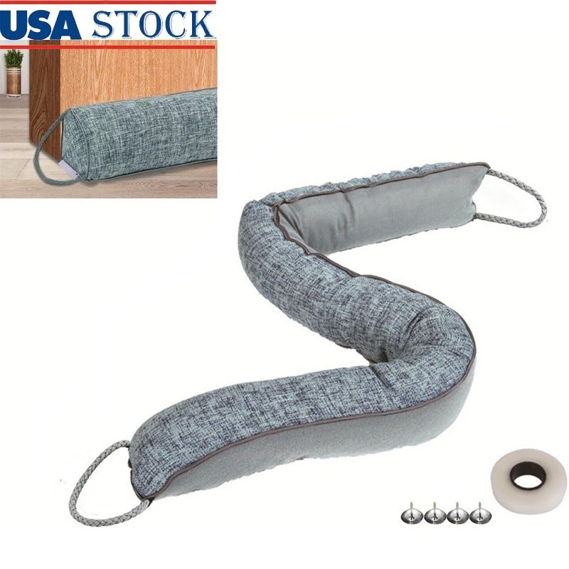 Triangular Door Draft Deflector Energy Saving Noise Blocker Easy Install New