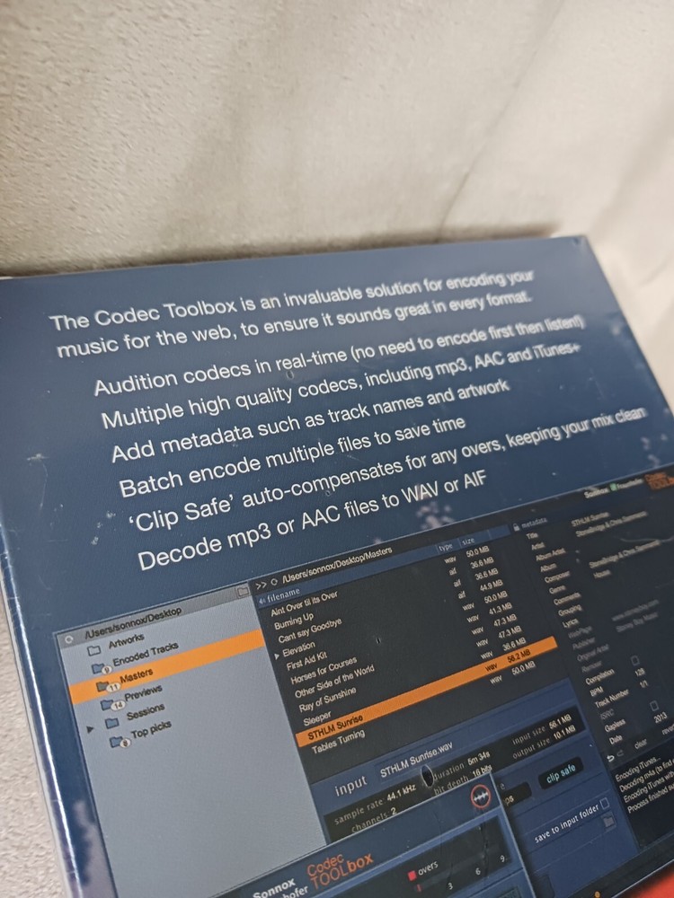 New / Unopened Sonnox Fraunhofer Codec TOOLbox Song Mastering Encoding