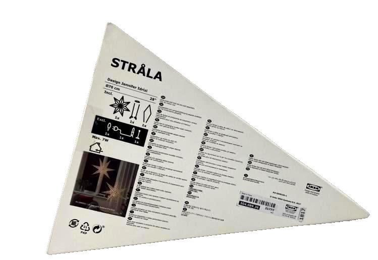 NEW IKEA Strala Lamp Shade Red & White Harlequin 304.089.36