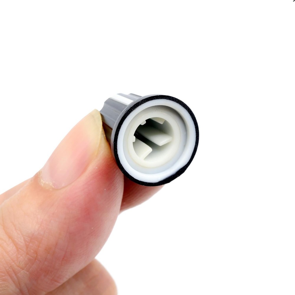 10Pcs 6mm D Type Potentiometer Control Knobs, Plastic Volume Audio Black