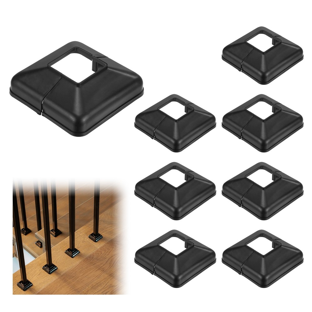 8-Pack Post Base Cover, Internal 1.57"x 1.57" Post Skirt Split Type for Railing