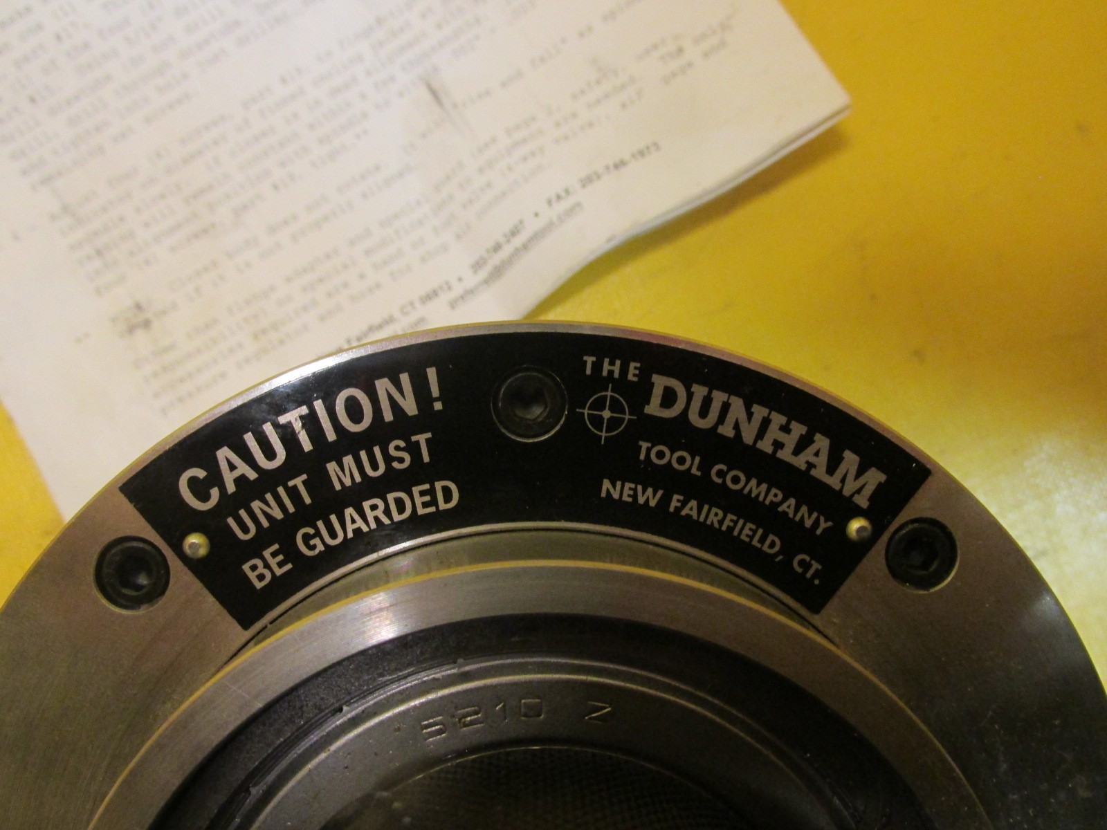 NEW Dunham Tool Company 5C Air Collet Closer Actuator DACC