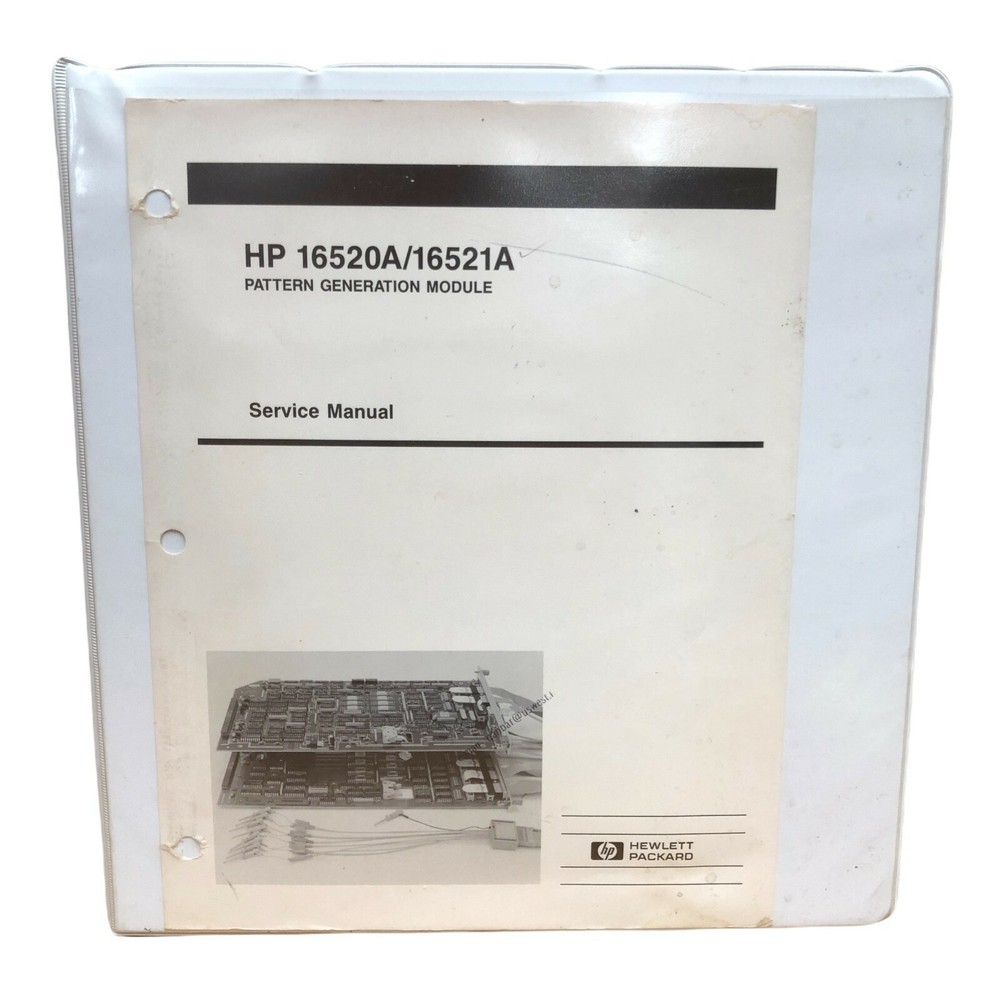 HP 16520A/16521A PATTERN GENERATION MODULE SERVICE MANUAL