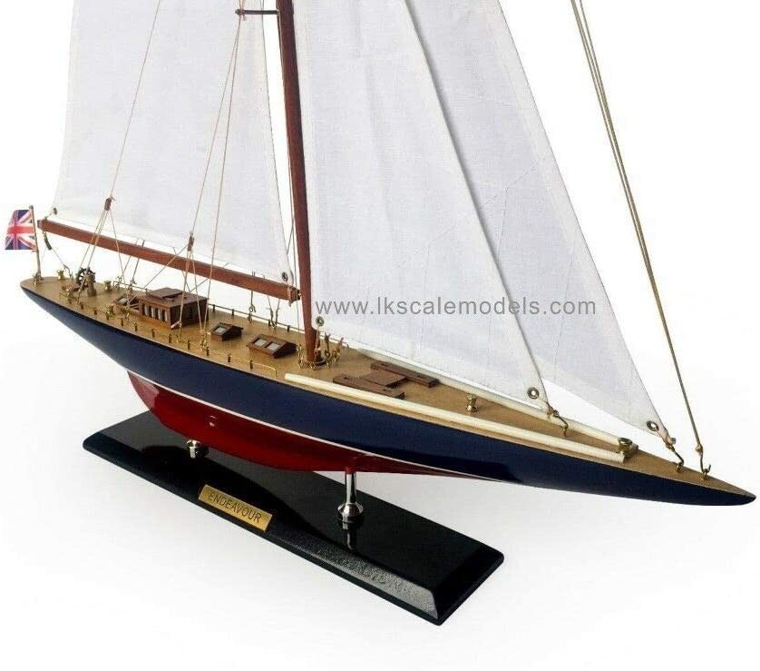 Wooden Endeavor  Model Sailboat Decoration 27"