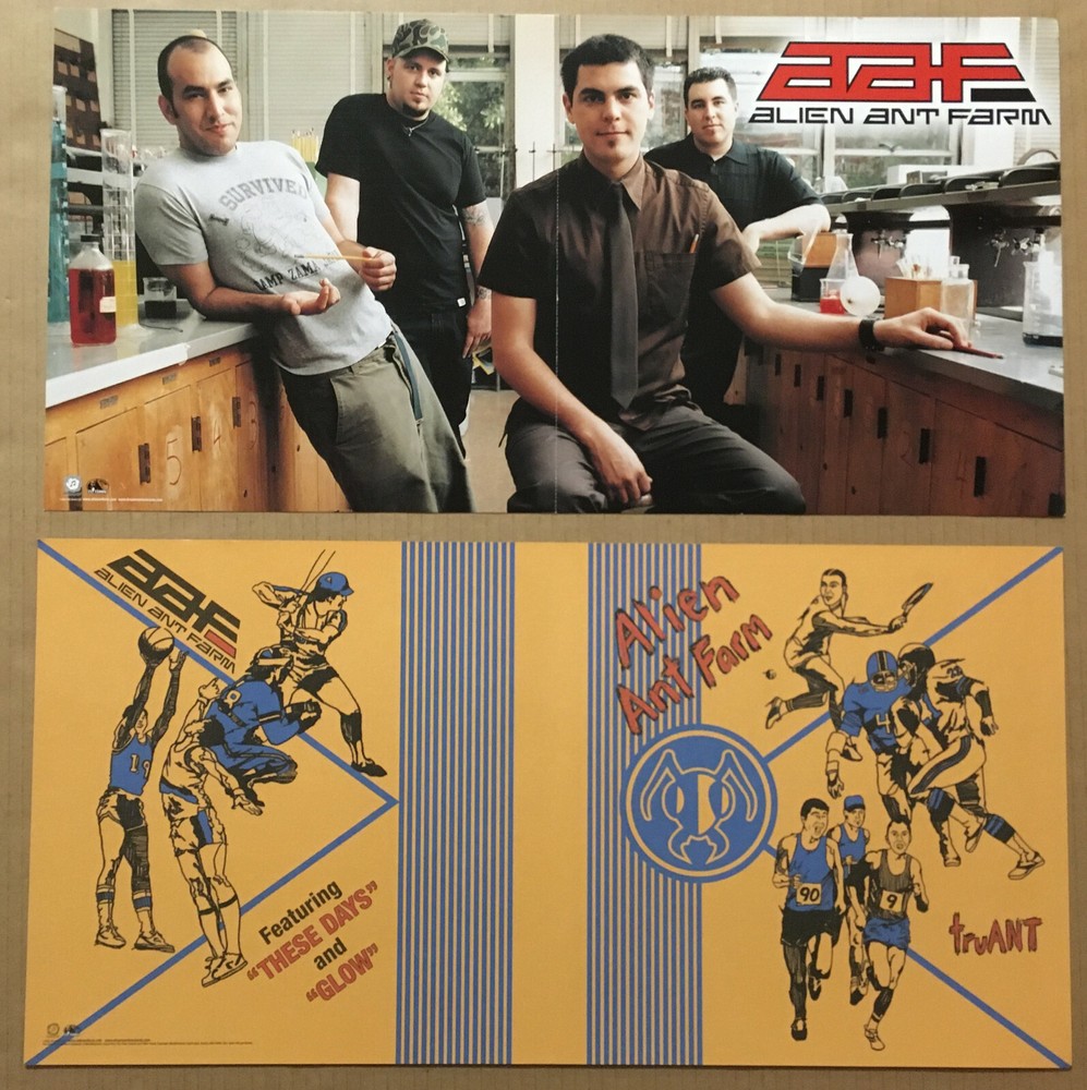 ALIEN ANT FARM Rare 2003 DOUBLE SIDED PROMO POSTER FLAT For Traunt CD 12x24 USA