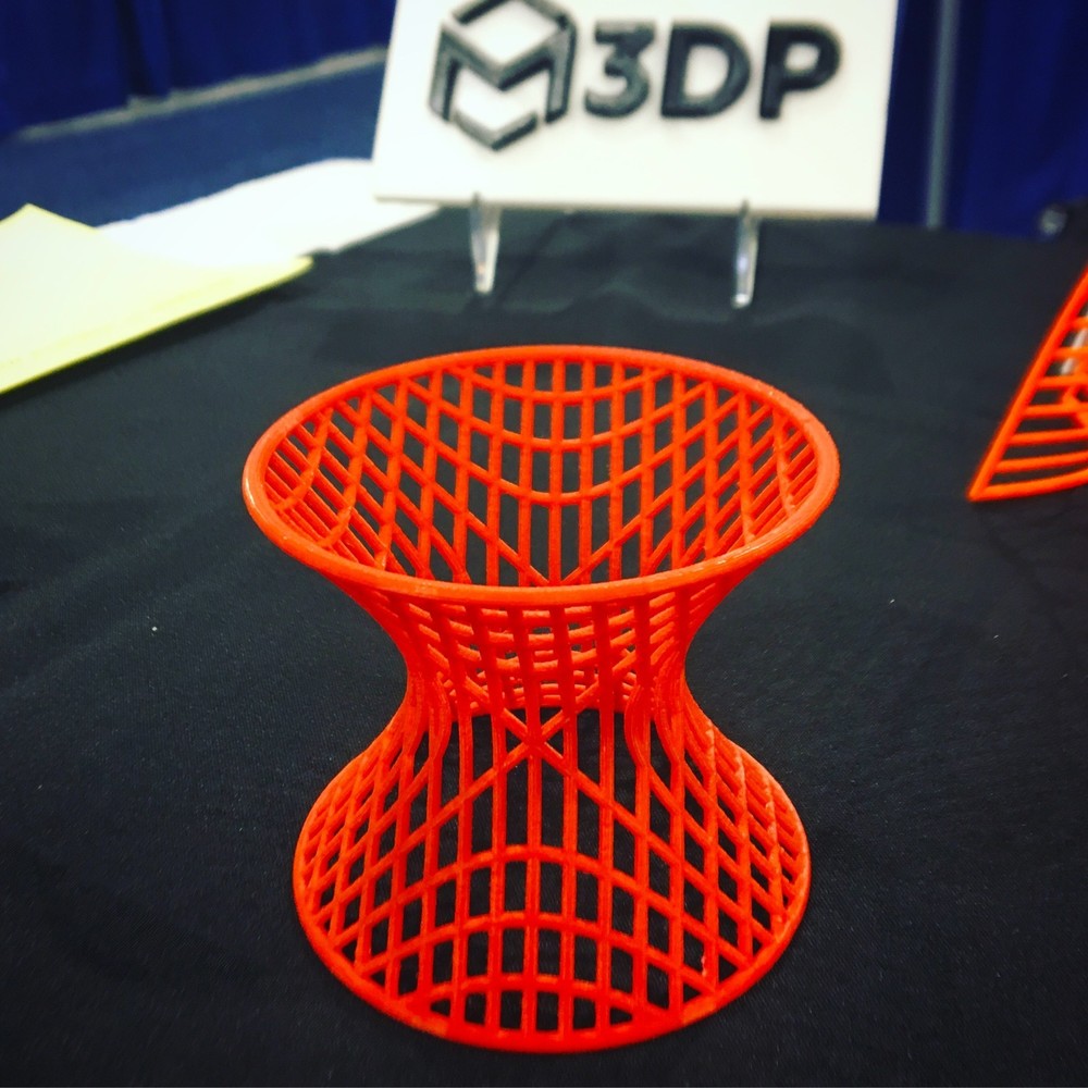 3D-printed Shape: Hyperboloid with Cross Sections -Math Art, Geometric Sculpture