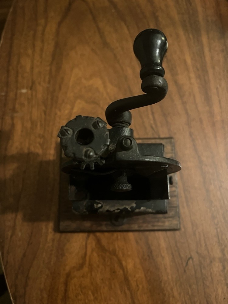 Antique Pencil Sharpener Hand-Crank with Drawer