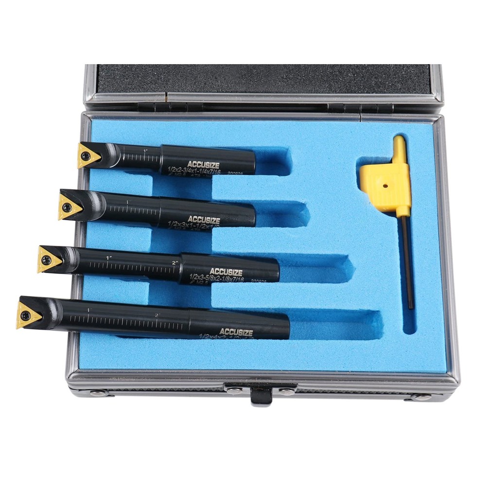 Accusize Indexable Boring Bar Set with Carbide Inserts