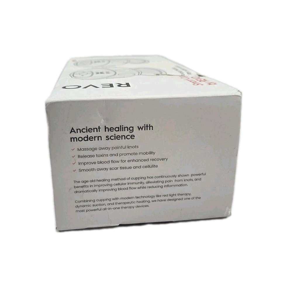 REVO The Original 4-in-1 Smart Cupping Therapy Massager Red Light Therapy New