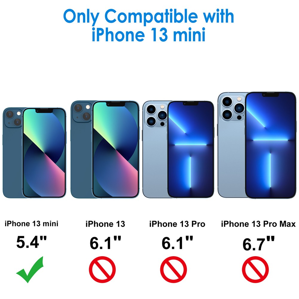 Screen Protector for iPhone 13 mini with Camera Lens Protector, 2-Pack Each