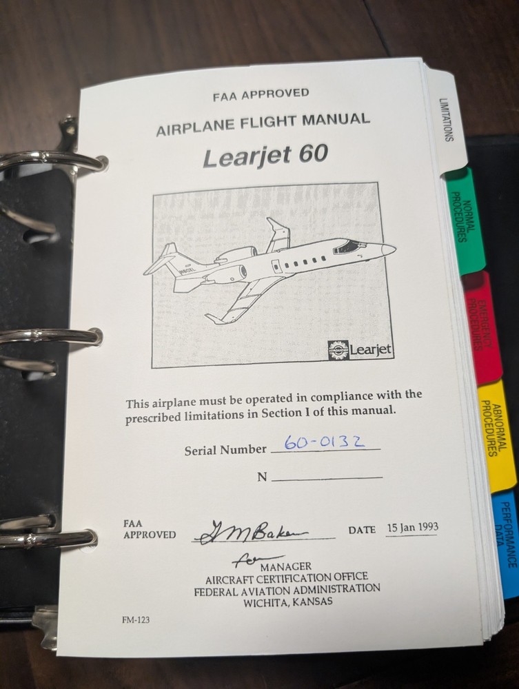 Bombardier Learjet 60 Flight Manual