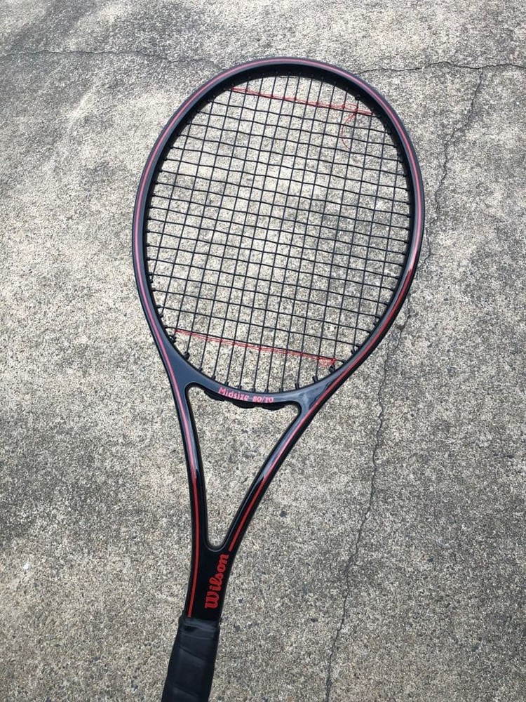Wilson Pro Staff Tennis Racket Open String Pattern Black/Red