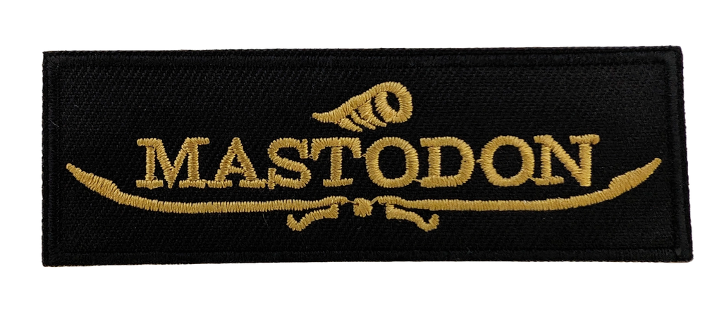 Mastodon Patch, Embroidered Iron On Mastodon Patch