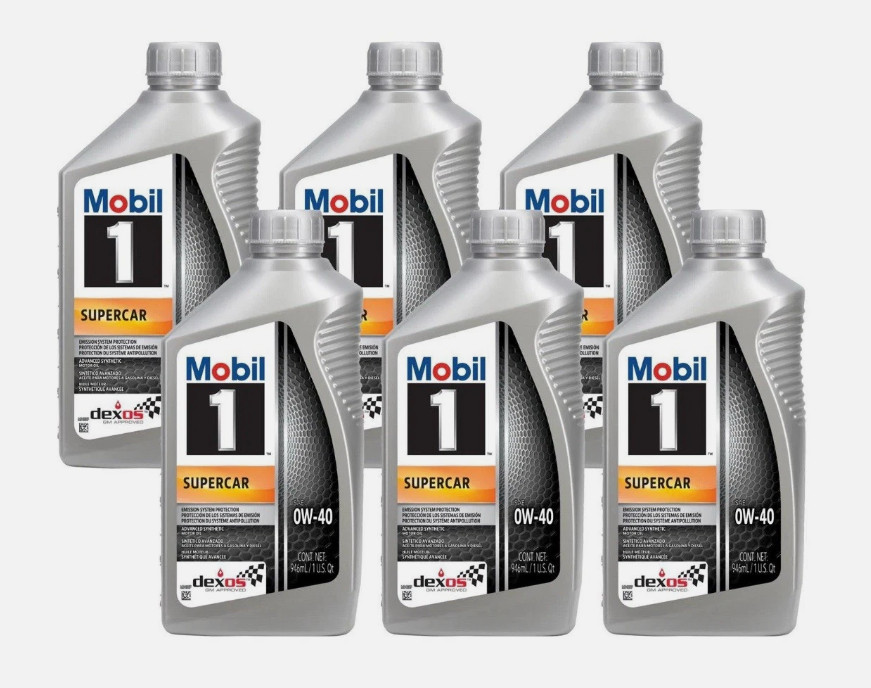 Mobil 1 Supercar 0W-40 Full Synthetic Motor Oil, Case of 6 - 1 Quart Bottles