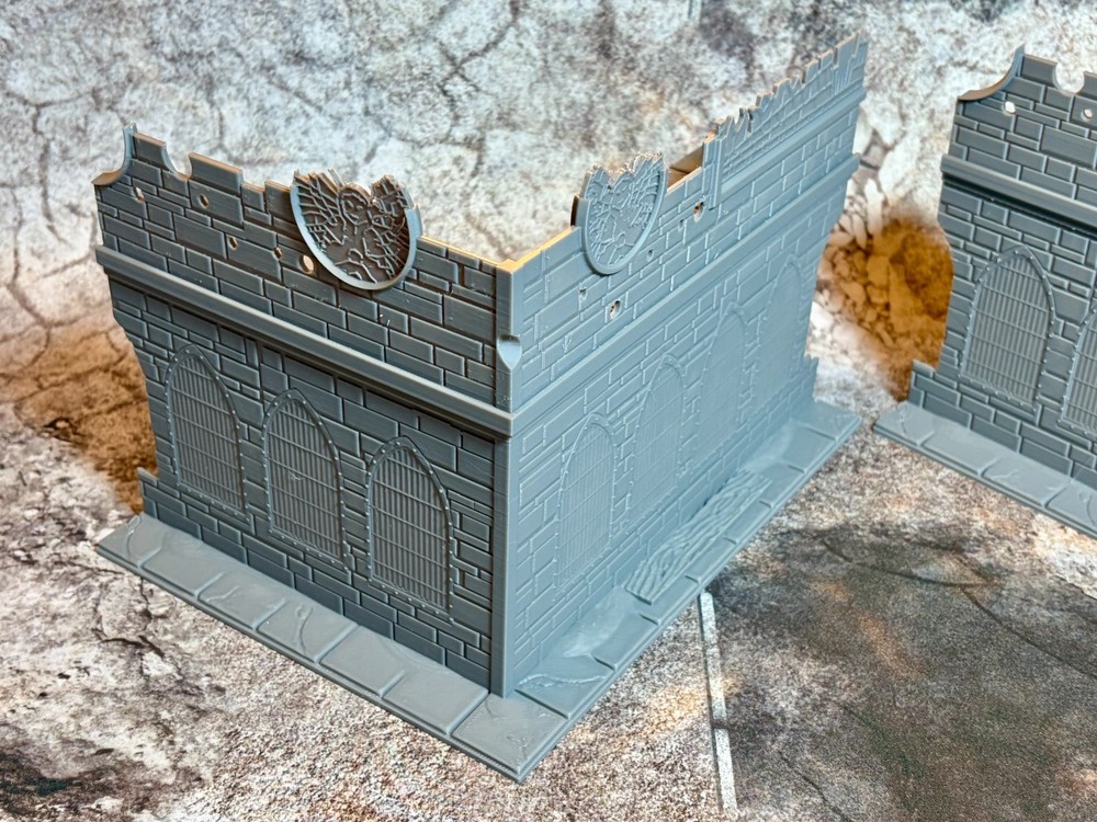 Plastic UKTC 40k Terrain Medium L Ruins (2 Piece) Easy stack system - Tournament