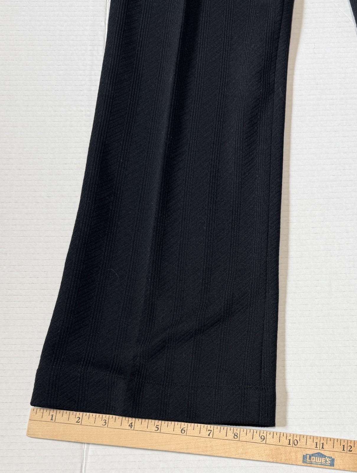 H Bar C Ranchwear - Vintage 60's Black Polyester Textured Pants USA - 32x31