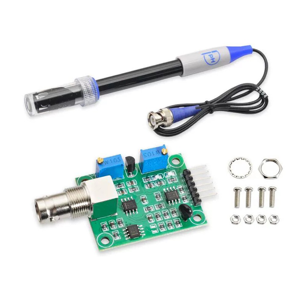 Value Detect Sensor Module Liquid PH 0-14 + PH Electrode Probe BNC for Arduino