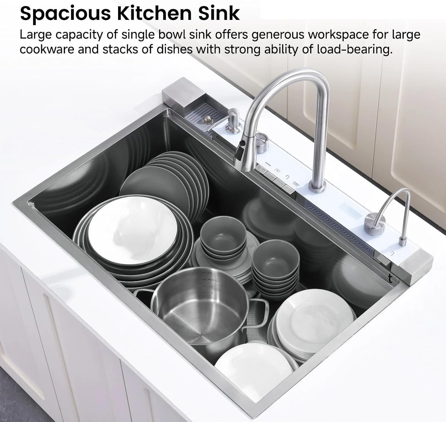 33x22 Inch Stainless Steel Undermount Kitchen Sink Single Bowl with Faucet Combo