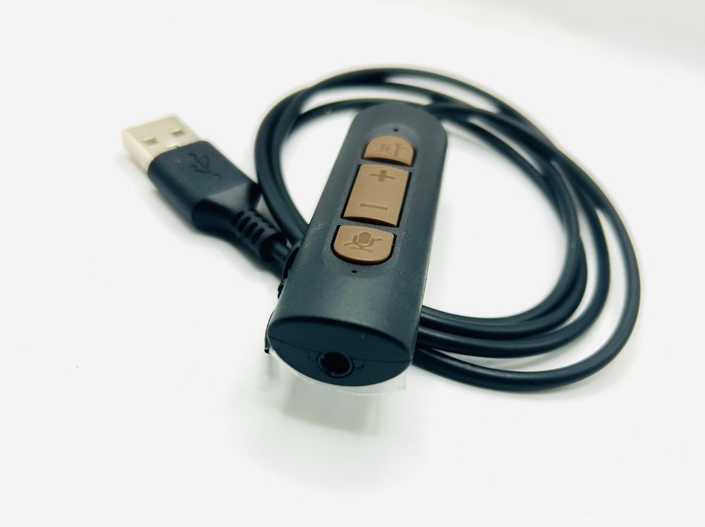 Wired Stereo Headset for Computers USB Adapter Only ( New )