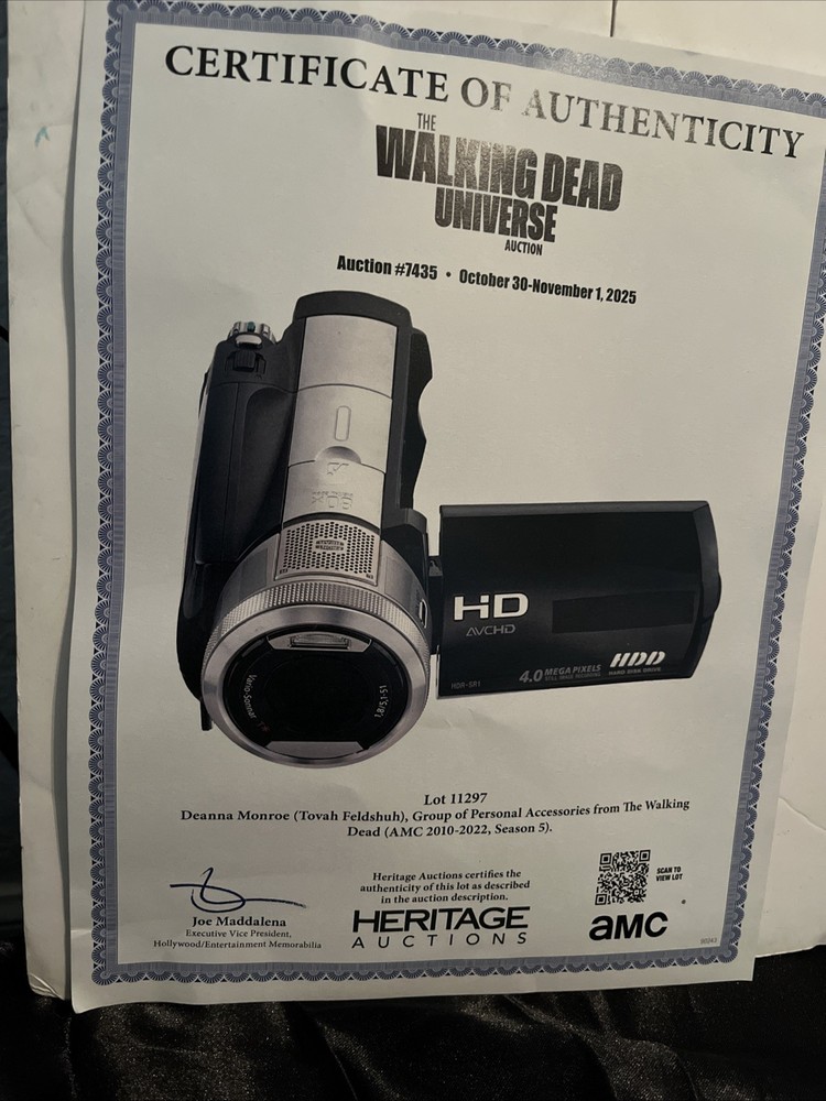 The Walking Dead Screen Used Interview Camcorder Prop