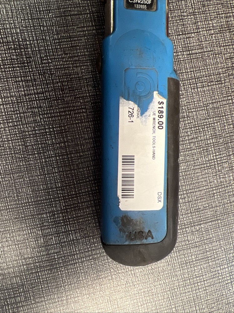 Precision Instruments C3FR250F 1/2" Torque Wrench in Case (A1D025231)