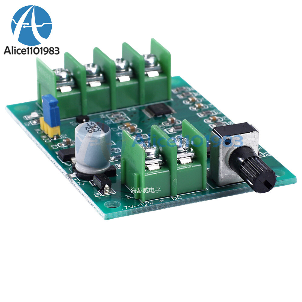DC7-12V Brushless DC Motor Driver Controller Board W/ Voltage Current Protection