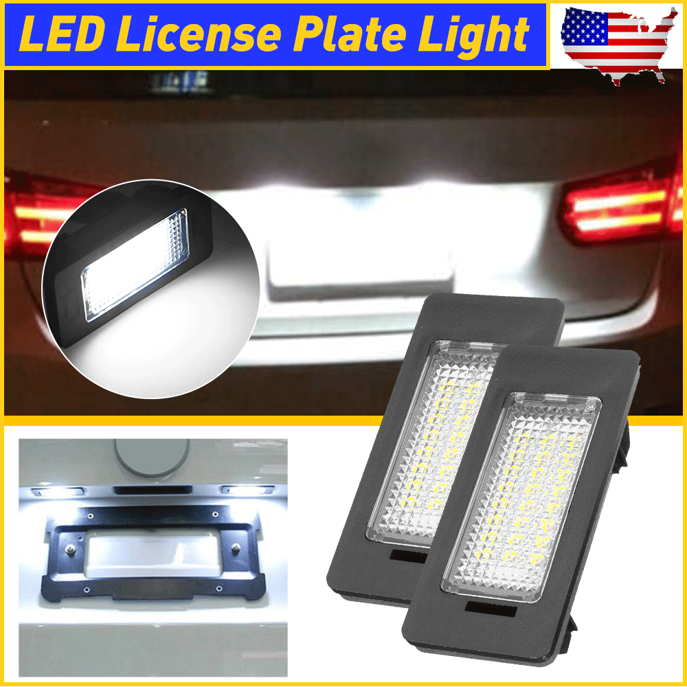 2X LED License Plate Lights Lamps For BMW E90 E92 E39 E60 E61 M5 E70 Accessories