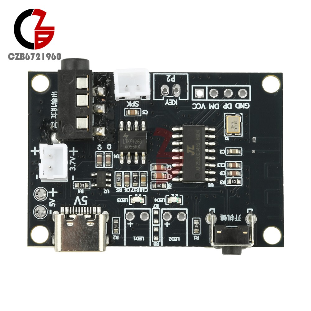 5PCS DC 5V 5W Bluetooth Amplifier Board Mono Mini Audio Module Type C Interface