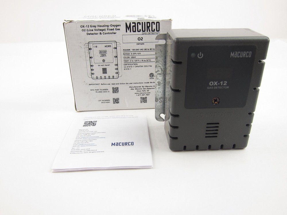 NEW Macurco OX-12 Oxygen Detector Controller OX12