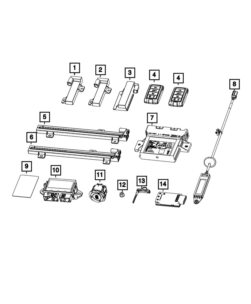 Genuine Mopar Blank Key 68707231AA