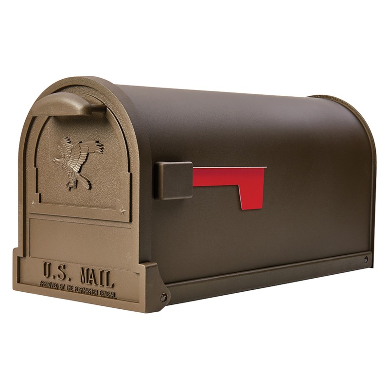 Architectural Mailboxes Arlington Classic Galvanized Steel Post Mount Bronze