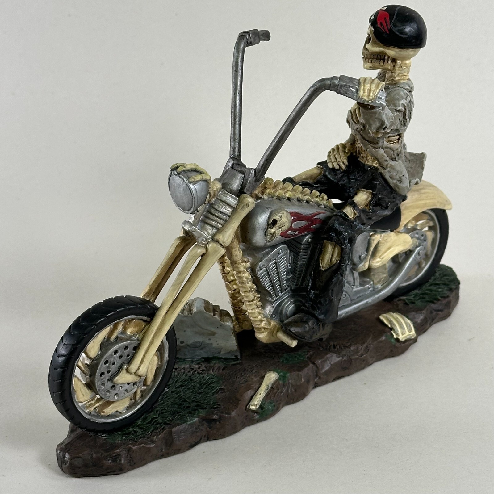 The Skull Choppers Death Rider Sculpture # A0207 Halloween Skeleton Figurine