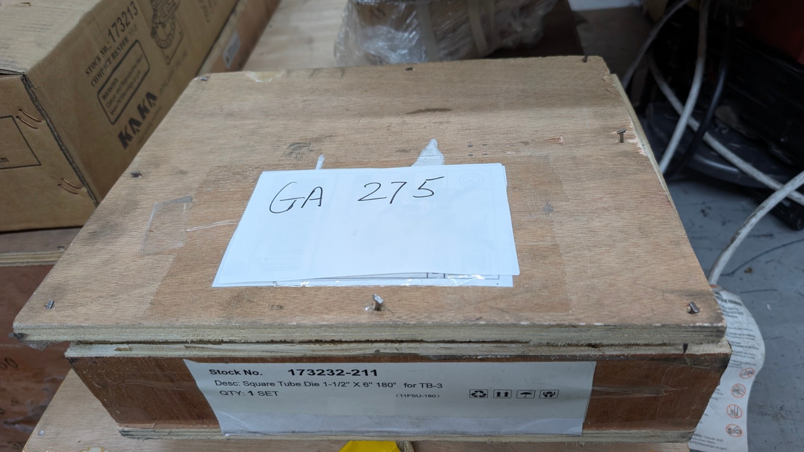 KAKA INDUSTRIAL Square Tube Die 1-1/2" X 6" 180º for TB-3 (Not brand new)