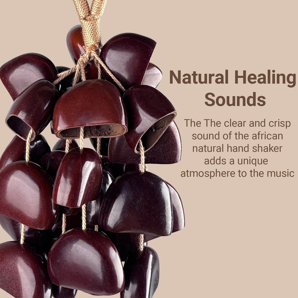 African Natural Shell Shaker Nutshell Seed Rattle Hand Percussion Instruments