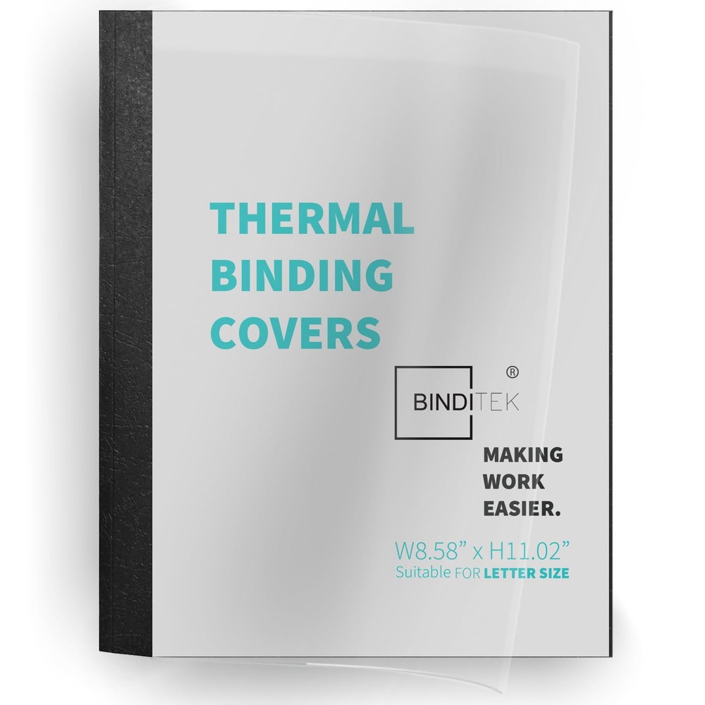 Binditek 20 Pack Thermal Binding Presentation Covers, 1/16 15-Sheet-Capacity