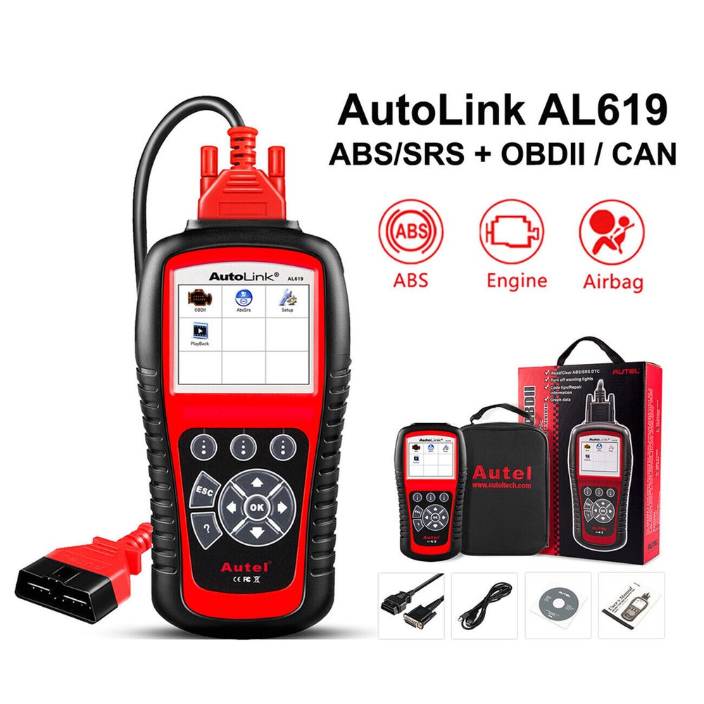 Autel AL619 OBD2 CAN ABS SRS Code Reader Scanner Auto Car Diagnostic Tool