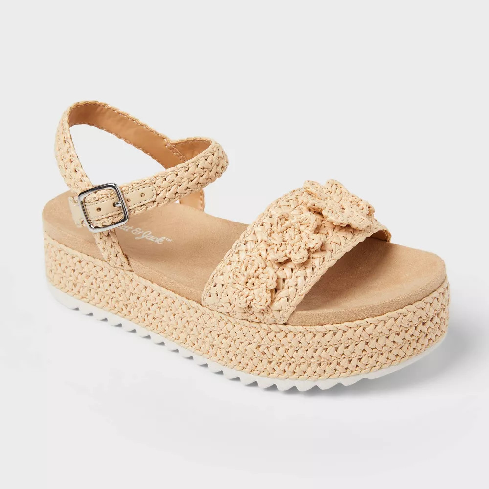 Kids' Lindsey Platform Espadrille Sandals - art class Tan 13