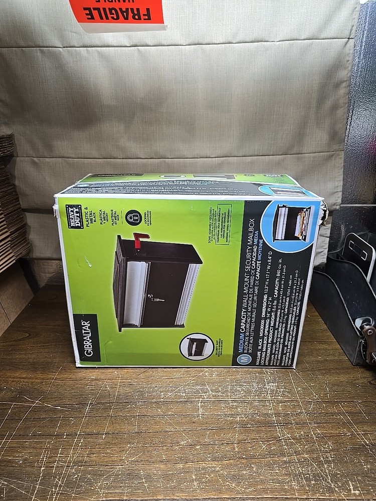 Gibraltar Wall-Mount Locking Mailbox - Black (MSK00000)