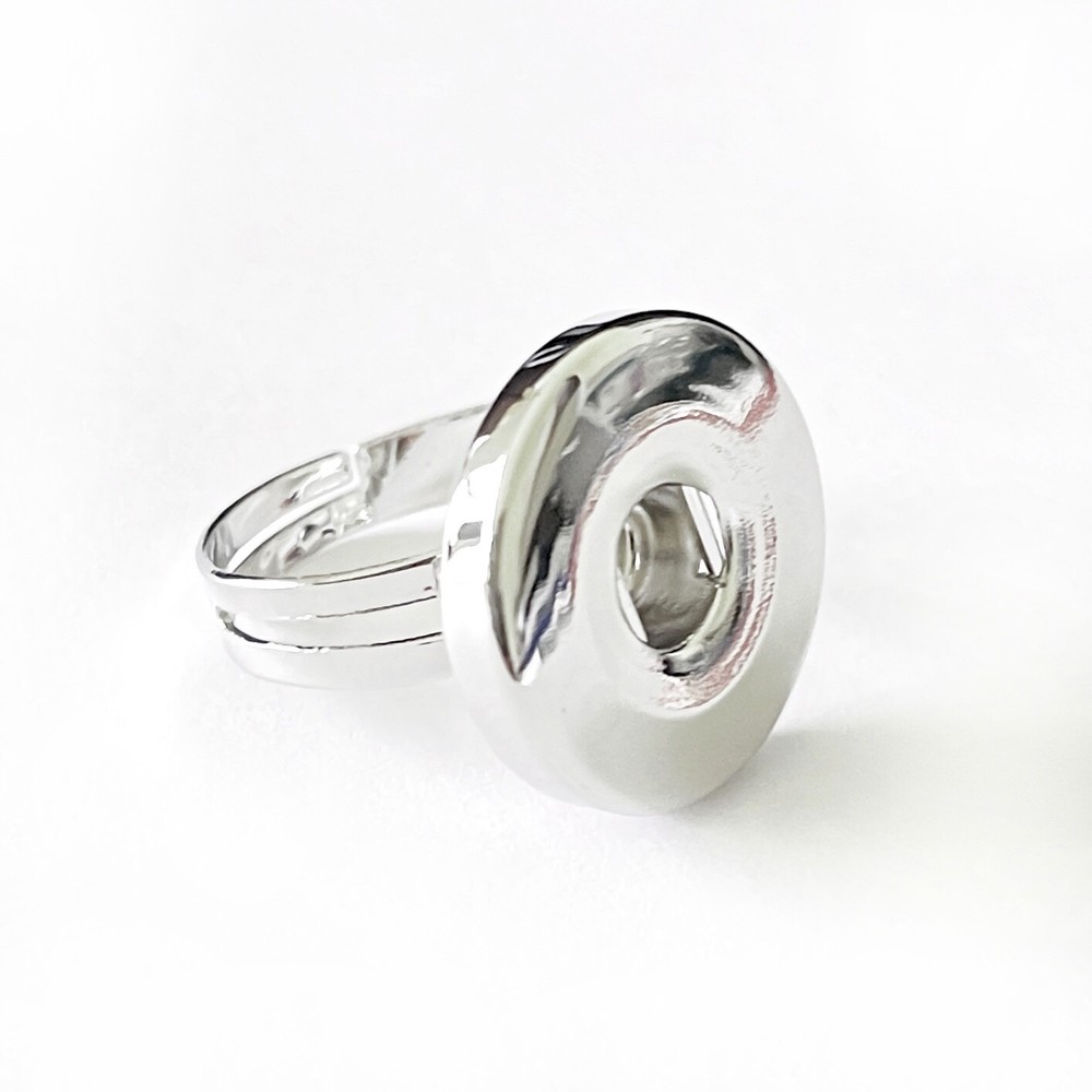 Simple Adjustable Snap Button Ring Fits 18-20mm Snaps