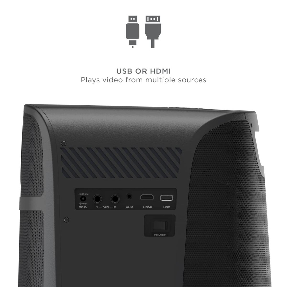 ION Audio Projector Deluxe HD Battery/AC Powered 720p HD LED Bluetooth-Enabled